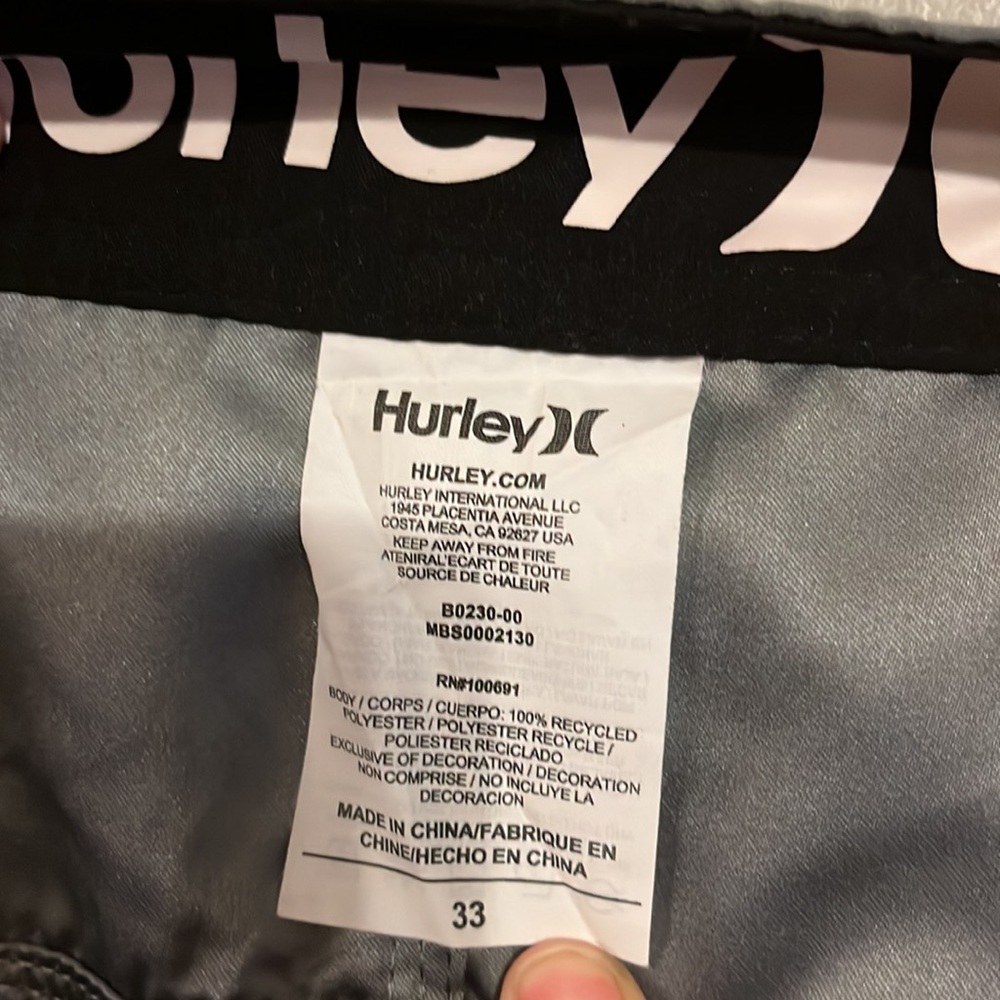 Mens Hurley Board Shorts Size 33 - Picture 6 of 6